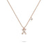 Solid 925 Sterling Silver Initial Crystal Personalised Alphabet Letter Necklace Rose Gold Filled